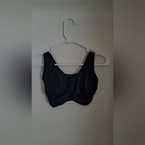 Kids black cris cross swim top